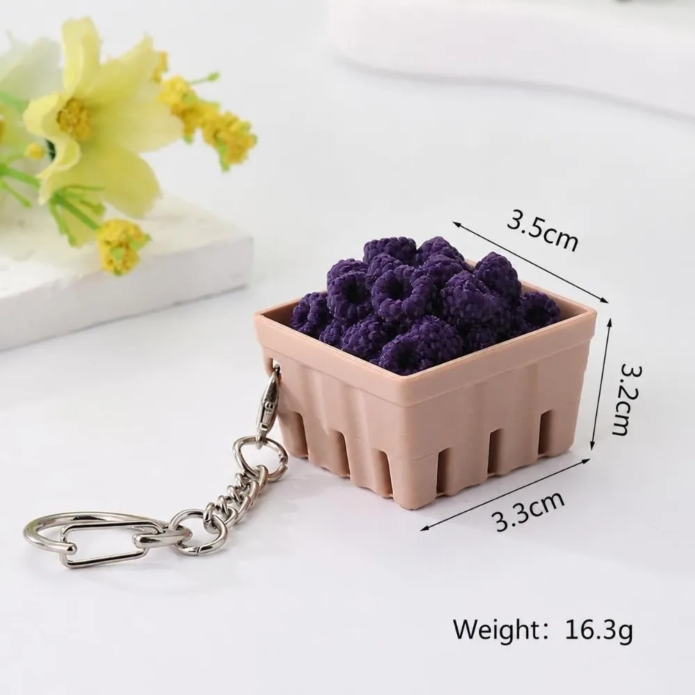 Novelty Simulation Fruits Colorful Fruits Keychain Cartoon Creative Stress Relief Keychain Bag Pendant Daily Carry