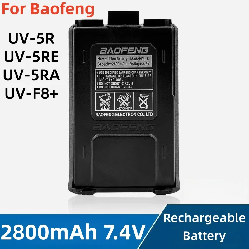 New Original for Baofeng UV-5R 2800mAh 7.4V Li-on Rechargeable Batteries UV5R Radio Accessories UV 5R Walkie Talkie Battery BL-5