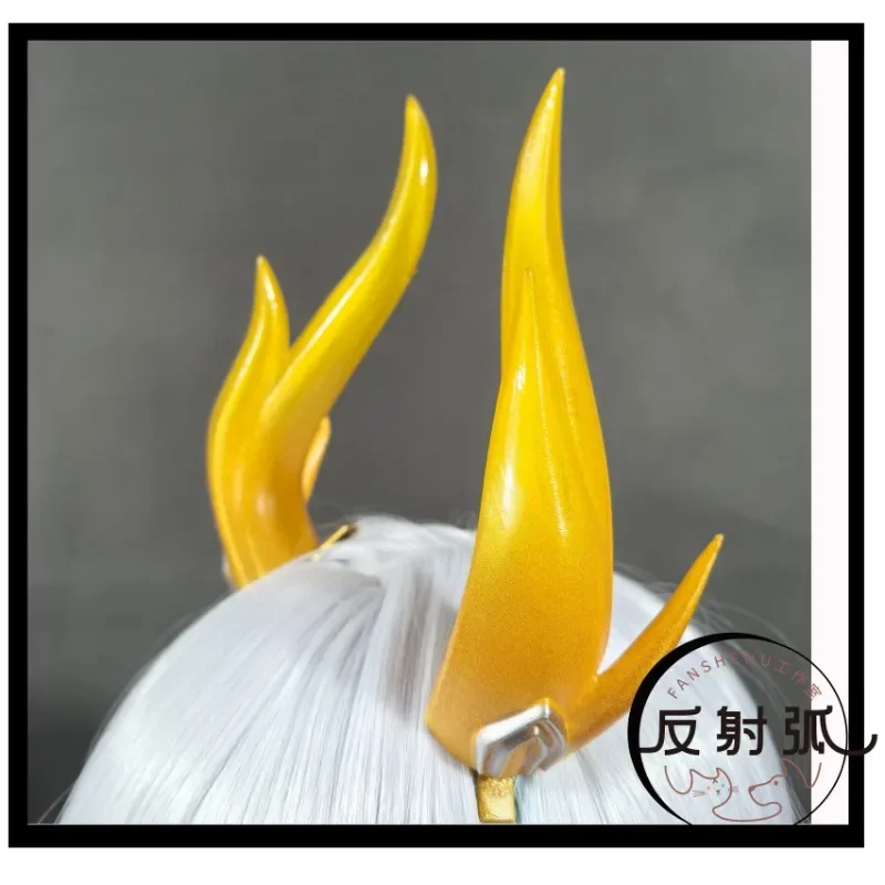 Honkai:Star Rail DanHeng Cosplay cuernos accesorios para la cabeza Permansor Terrae accesorios para Halloween Navidad eventos de fiesta de lujo