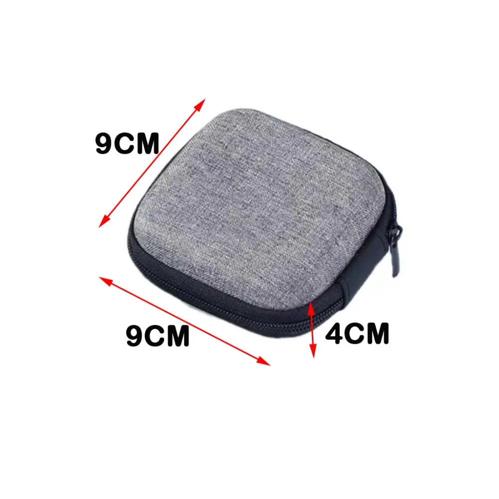 Portable Zipper Earphone Case Bag Multifunctional Mini Charging Cable Organizer Protective Shockproof Digital Storage Bag