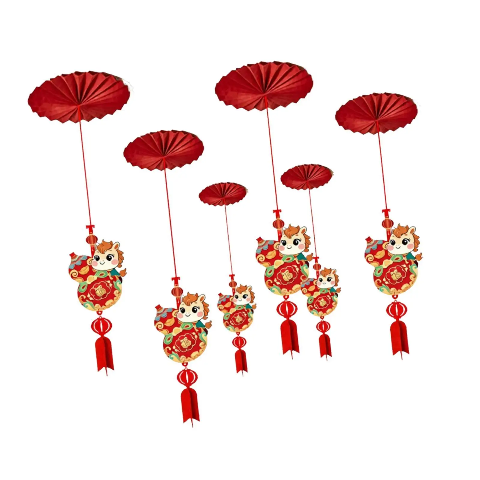 Red Paper New Year Pendant Horse Ceiling Hanging Ornament for Chinese New Year 2026 Spring Festival Party Decoration view 2