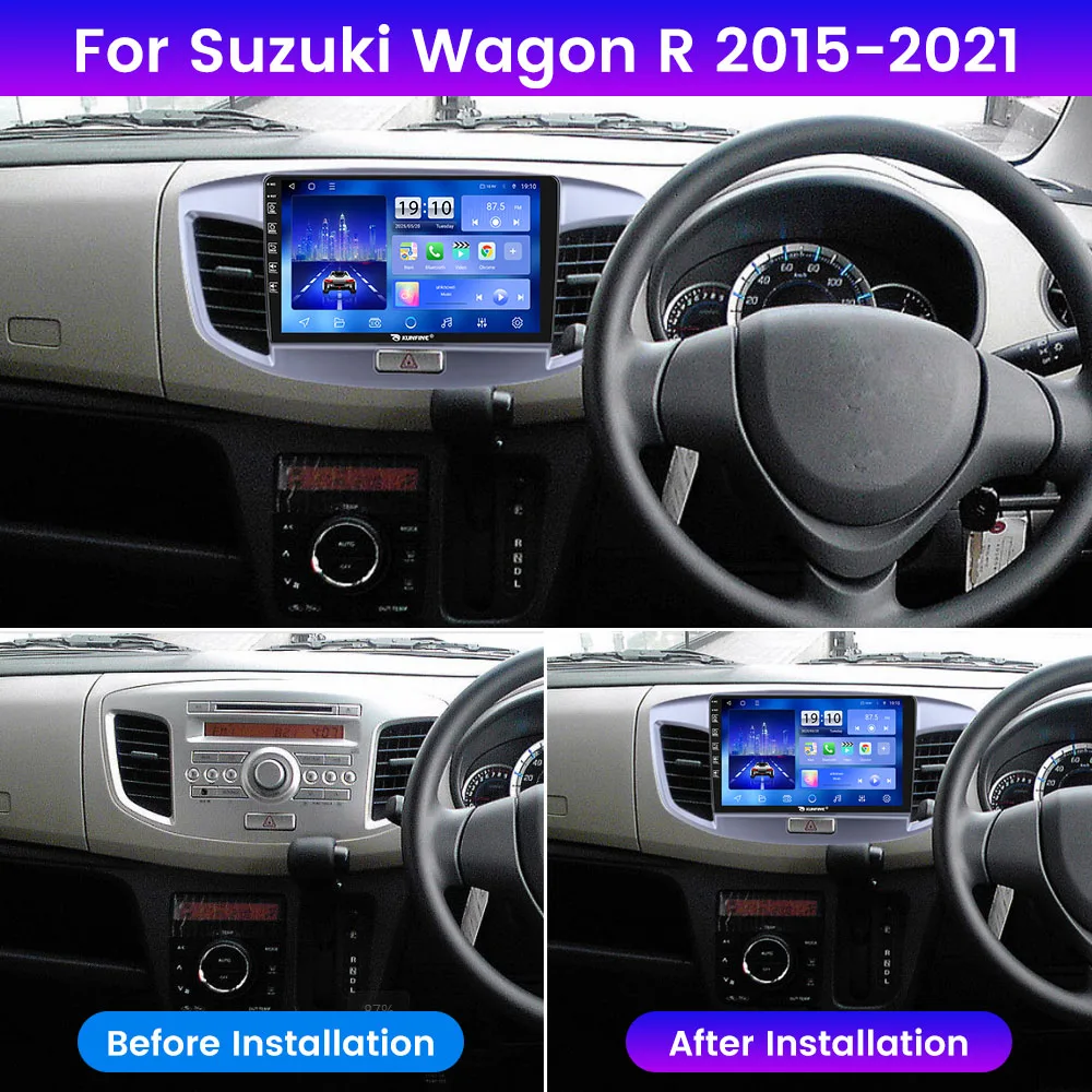 2Din Android Car Radio For Suzuki Wagon R 2015-2021 Video Player GPS Navigation Stereo Audio Head Unit Carplay 4G Wifi