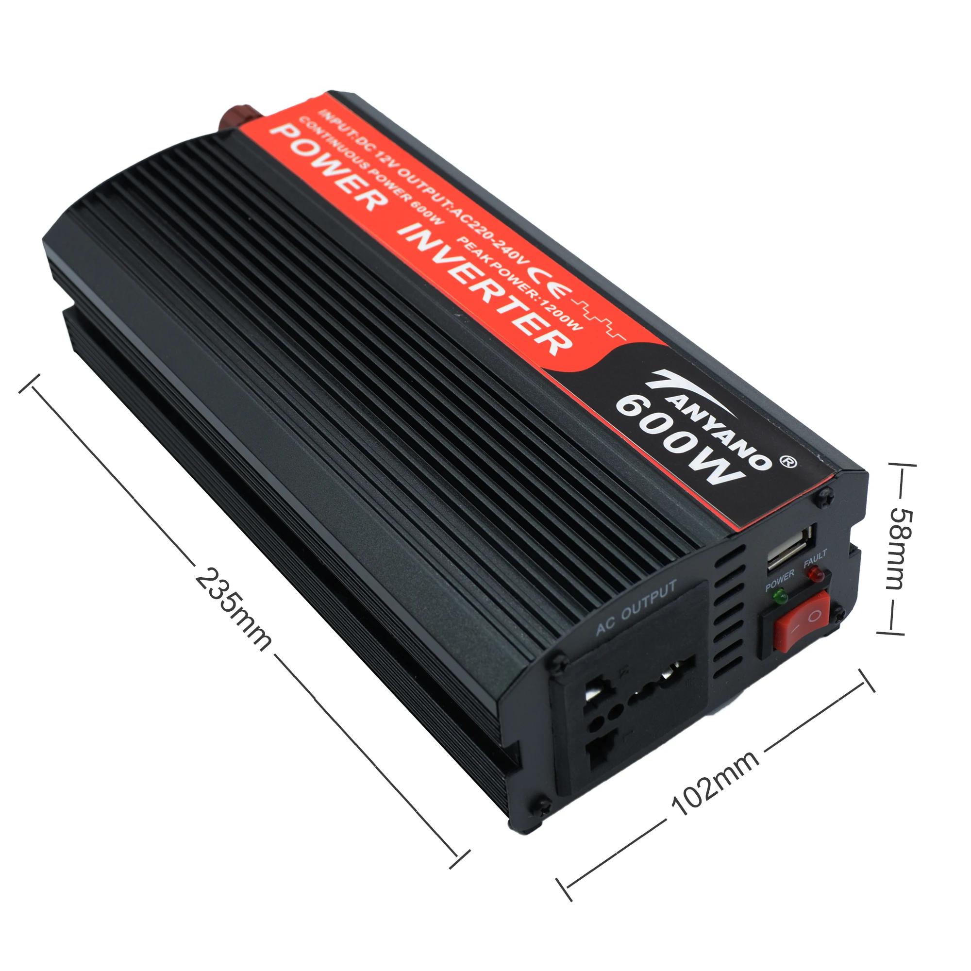 600 واط عاكس الطاقة المحمولة سيارة العاكس عاكس للطاقة الشمسية USB تيار مستمر 12 فولت إلى التيار المتناوب 220 فولت تحويل USB مشبك بطارية مقبس عالمي