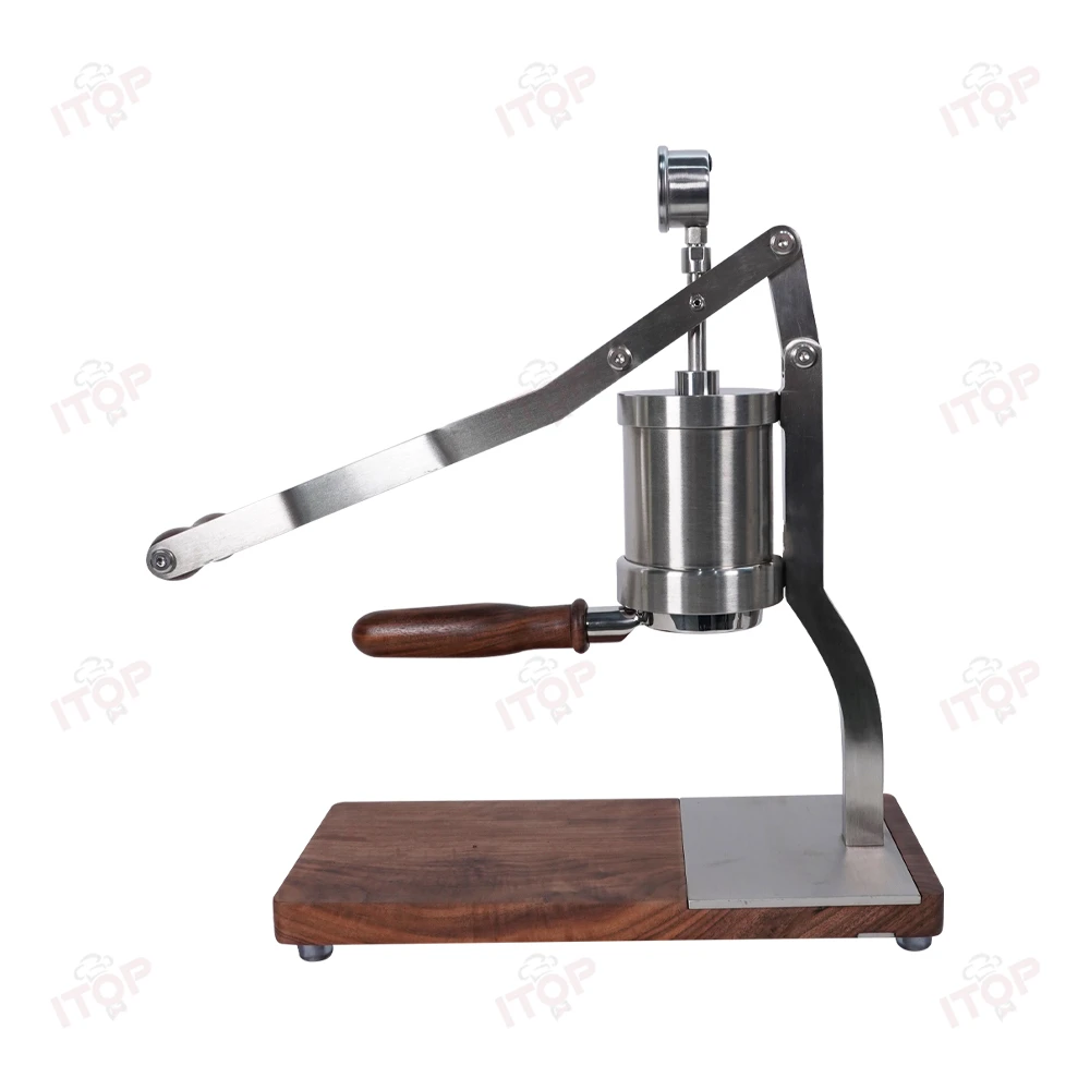 ماكينة صنع القهوة الإسبريسو المضغوطة يدويًا مقاس 58 مم من ITOP مع مقياس الضغط ماكينة صنع القهوة المصنوعة يدويًا 1-16 بار