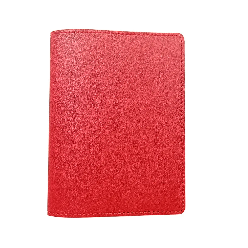 Solid Color Passport Cover Travel Passport Holder PU Leather Function Business Card Case For Women Men ID Card Holder