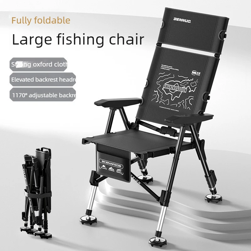 Foldable Fishing Chair Ultra Light Portable All Terrain Outdoor Angling Seat Compact Camping Wild Fishing Equipment for Anglers