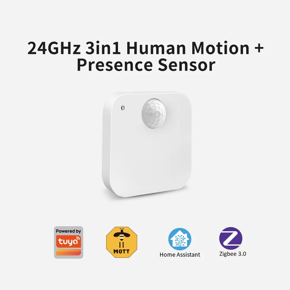 

Датчик присутствия человека Lincukoo Tuya Zigbee Smart 3-в-1, совместимый с платформами Tuya и Home Assistant, MQTT ZIGBEE3.0