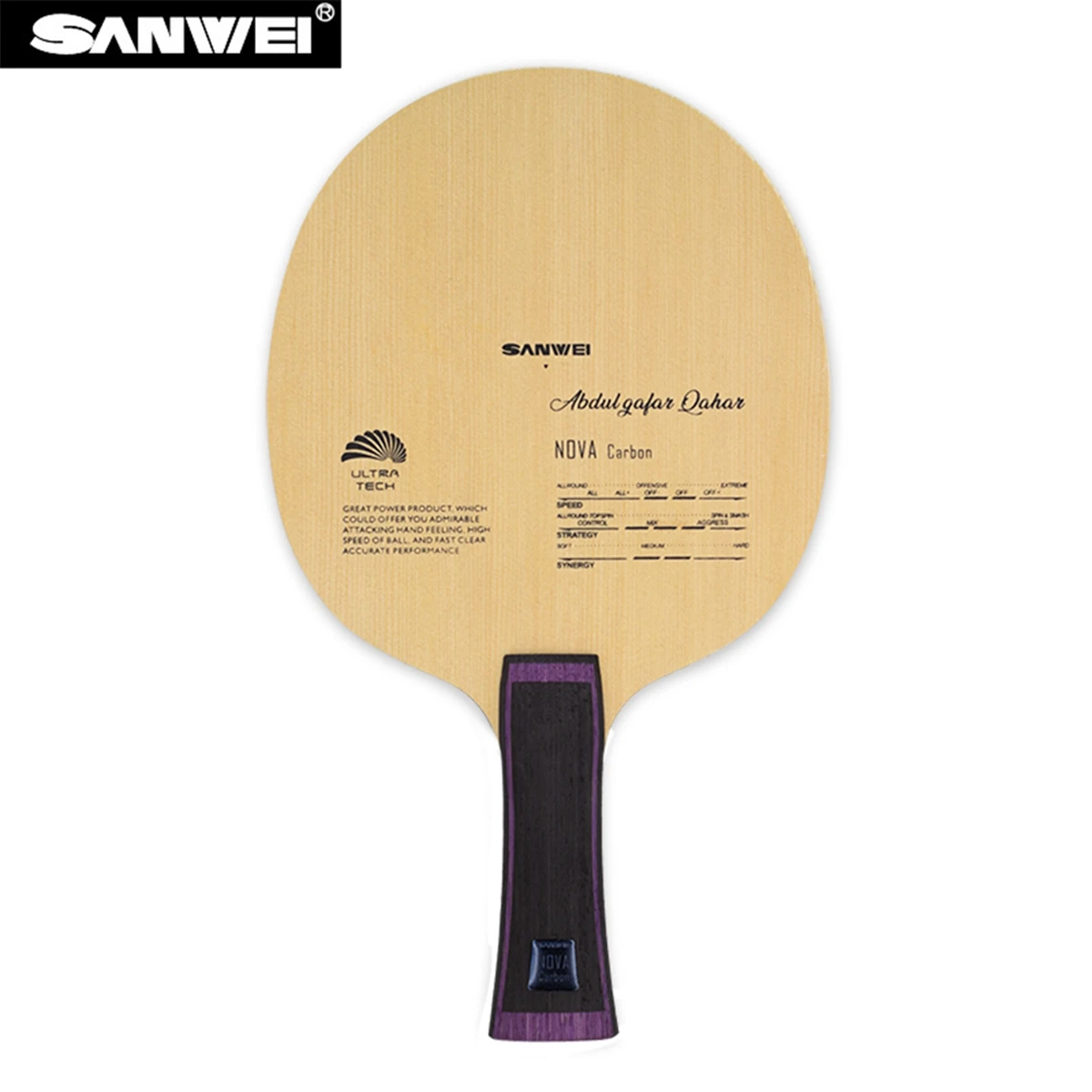 Hoja de tenis de mesa de carbono SANWEI NOVA