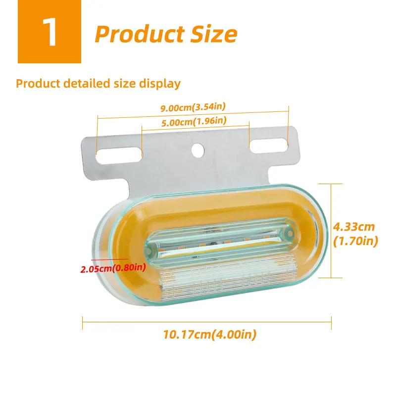 24V LED Car Truck Side Marker Lights Dual color Car External Lights Signal Indicator Lamp For Trailer Lorry Warning Tail Light