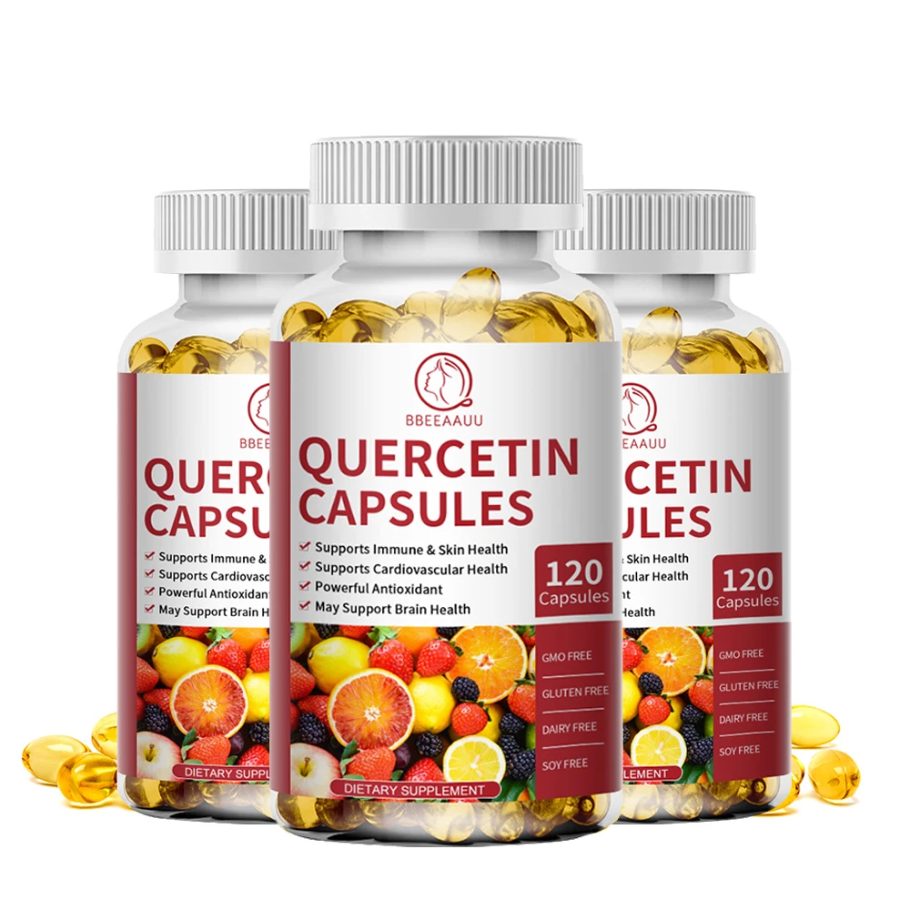 

BBEEAAUU Quercetin Capsules Vegetarian Bioflavonoid Supplements Support Immune, Cardiovascular, Respiratory Health Antioxidants