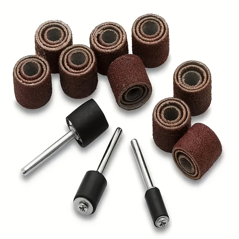 21-Piece grinding wheel set for drilling machines and electric drills, rubber drum shaft grinding wheel kit belt shaft