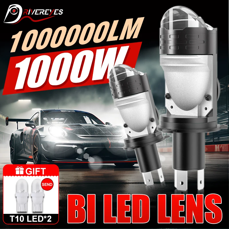 

Projector H4 Lens LED Car Headlight Bulbs 100000LM 1000W CANBUS Turbo Auto Bulb H4 High Low Light Fog Lamp Bulb 12V 24V ﻿LHD RHD