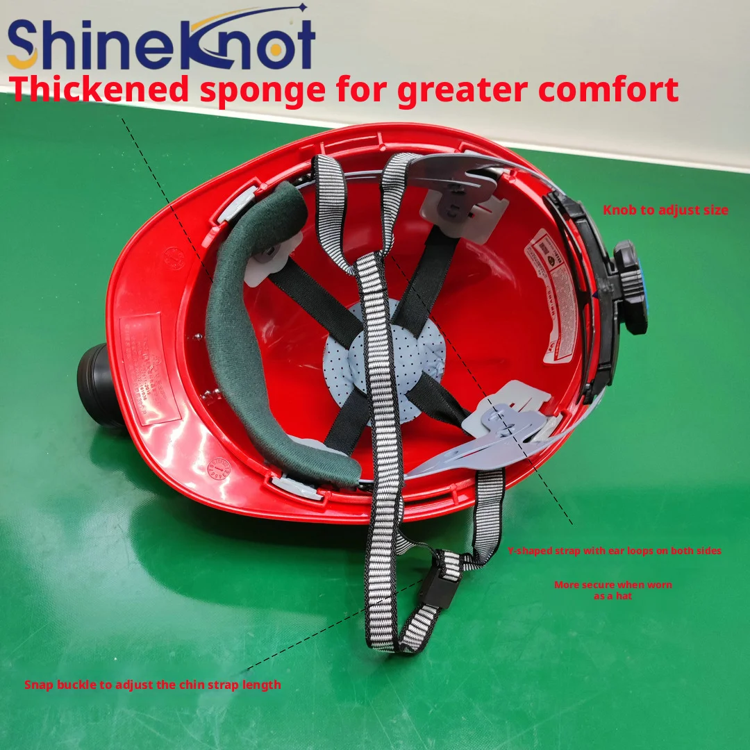 SHINEKNOT Led Rechargeable Strong Light Waterproof And Flood Prevention Helmet Light With Light Safety Helmet