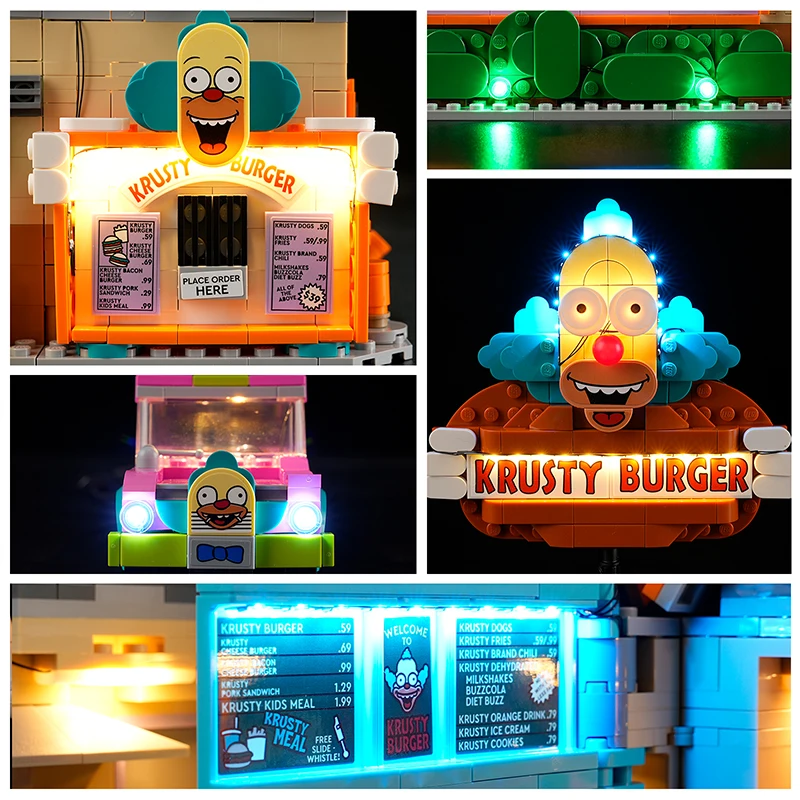 DIY LED Light Kit For LEGO 10352 Krusty Burger (Only LED Light,Without Blocks Model)