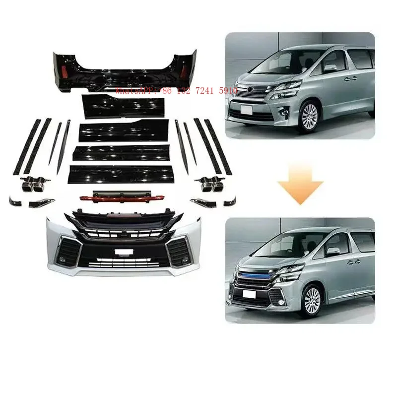 Hongsheng ProductNew Fashion Tuning Parts Bodykit for Vllfe Anh20 2008-2014 to Upgrade Clip-on Bumper Grille Facelift with Clips