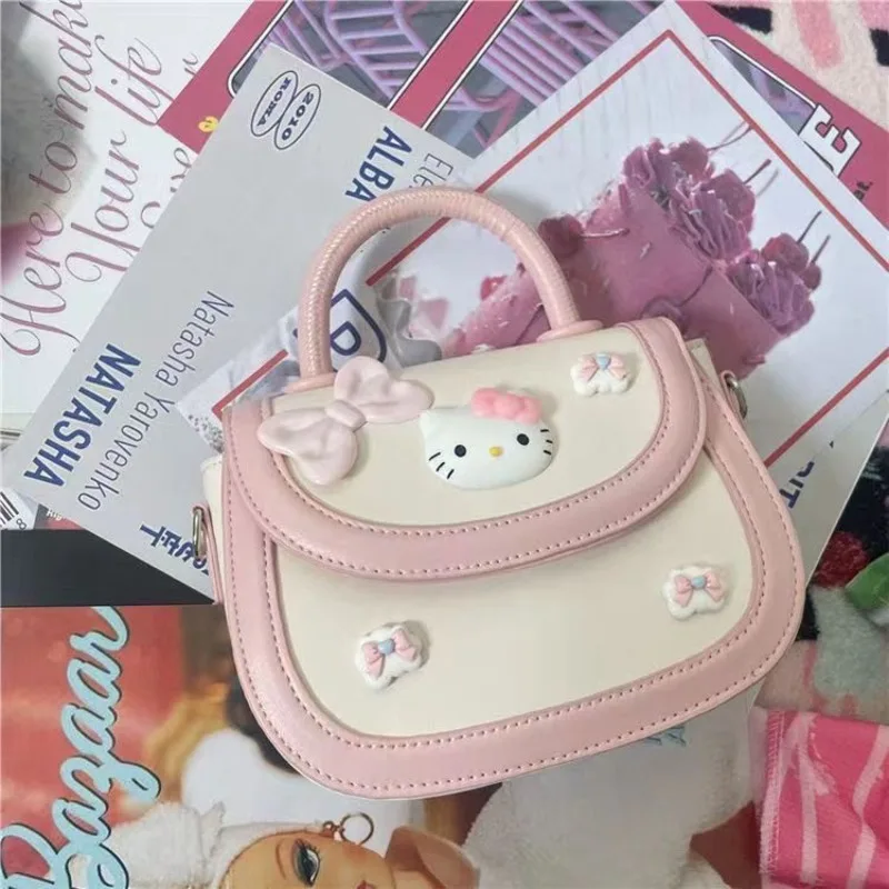 

New Sanrio hello kitty cartoon portable saddle bag high-end women's bag birthday gift cute one-shoulder cross-body coin purse