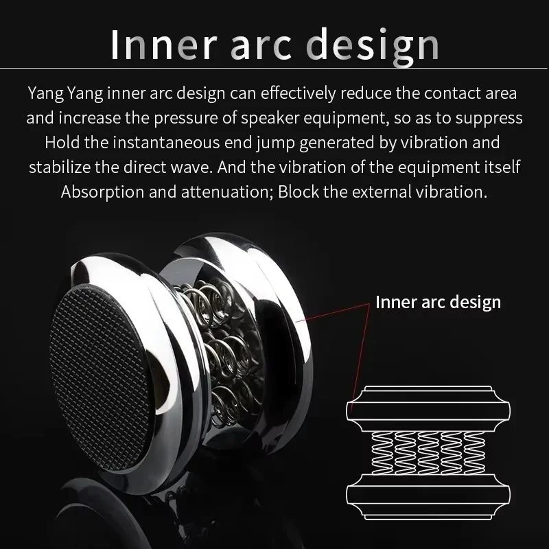 

Stands Spikes Aluminium Alloy 58x46mm Speaker Stand Audio Amplifier Preamp CD Player Foot Feet Pads Vibration Absorption