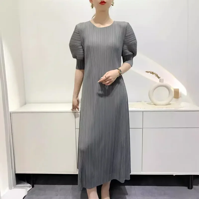 Pleats Pleated Original Dress 2024 Spring And Summer New Dresses Women Pleated Fashion Age Reduction Loose Pleated Skirt