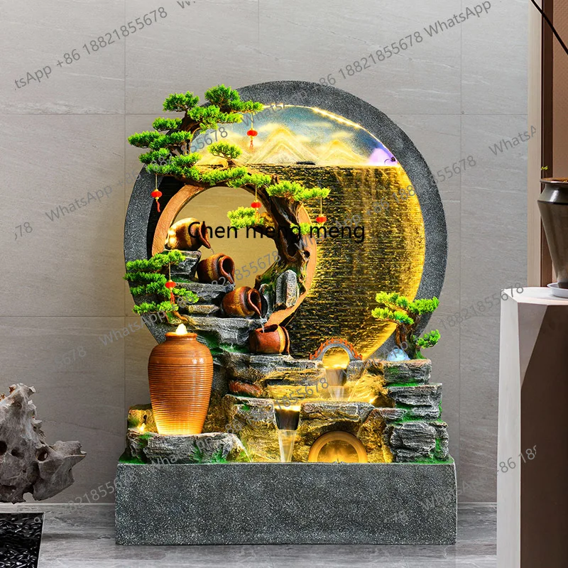 ستارة مائية جدار غرفة المعيشة تشغيل شاشة مائية تقسيم نافورة الجنينة المناظر الطبيعية فناء داخلي، زخرفة #3