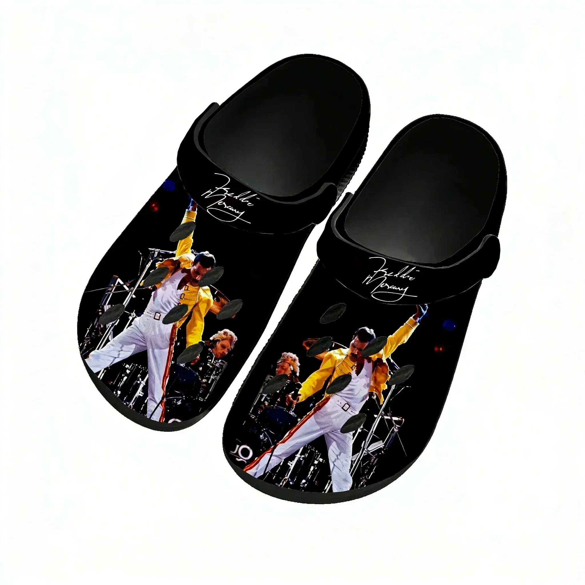 Freddie Mercury Water Shoes Mens Womens Comfortable Fashion Home Garden Clogs Customizd Sandals Beach Breathable Hole Slippers