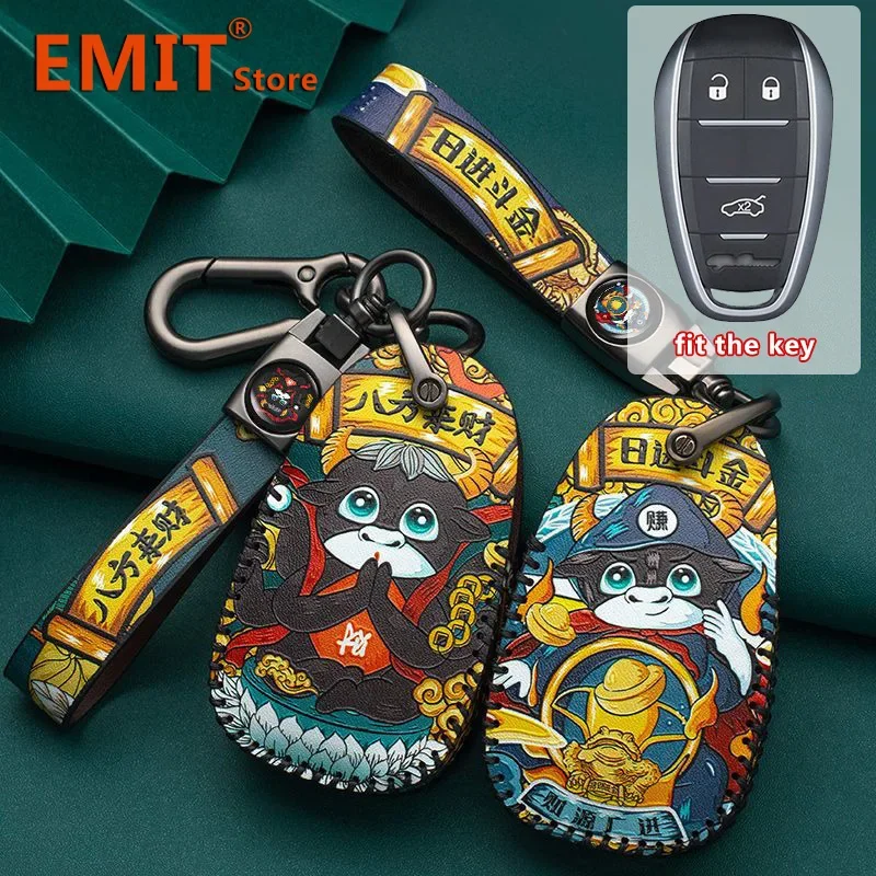 Leather Car Key Case for Alfa Romeo Giulia Stelvio Giulietta 156 159 GTO GTA Mito Brera Keychain Remote Cover Buckle Accessories