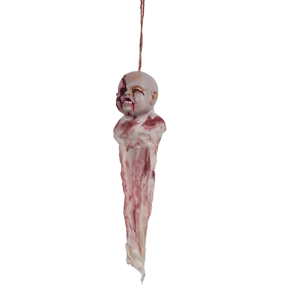 

2 Pcs Vivid Halloween Hanging Ghost Pendant Scary Decoration Tricky Prank Prop for Horror Party Supplies