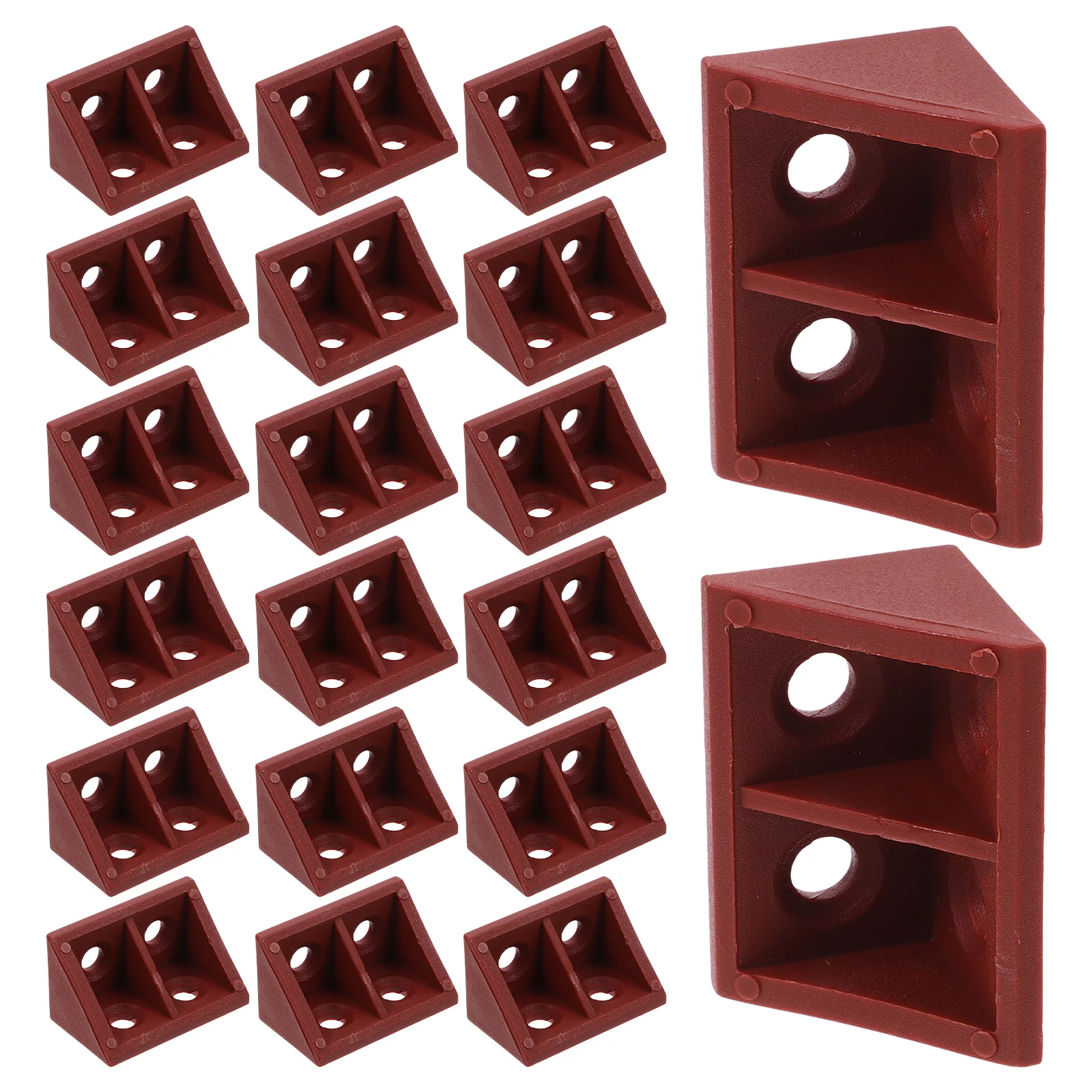 

20 Pcs Furniture Corner Brackets Thickened Triangle Support Cabinet Connectors Drawer Slides Shelf Stability Enhancement L Shape