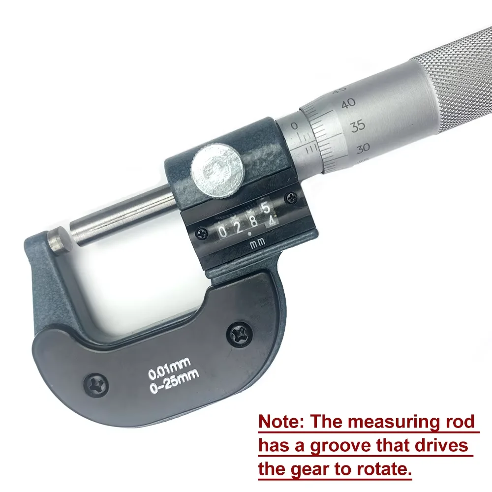 Range 0-25mm Outside Micrometer with Counter Read Digital Micrometer Counter High Accuracy 0.01mm Measuring Tool