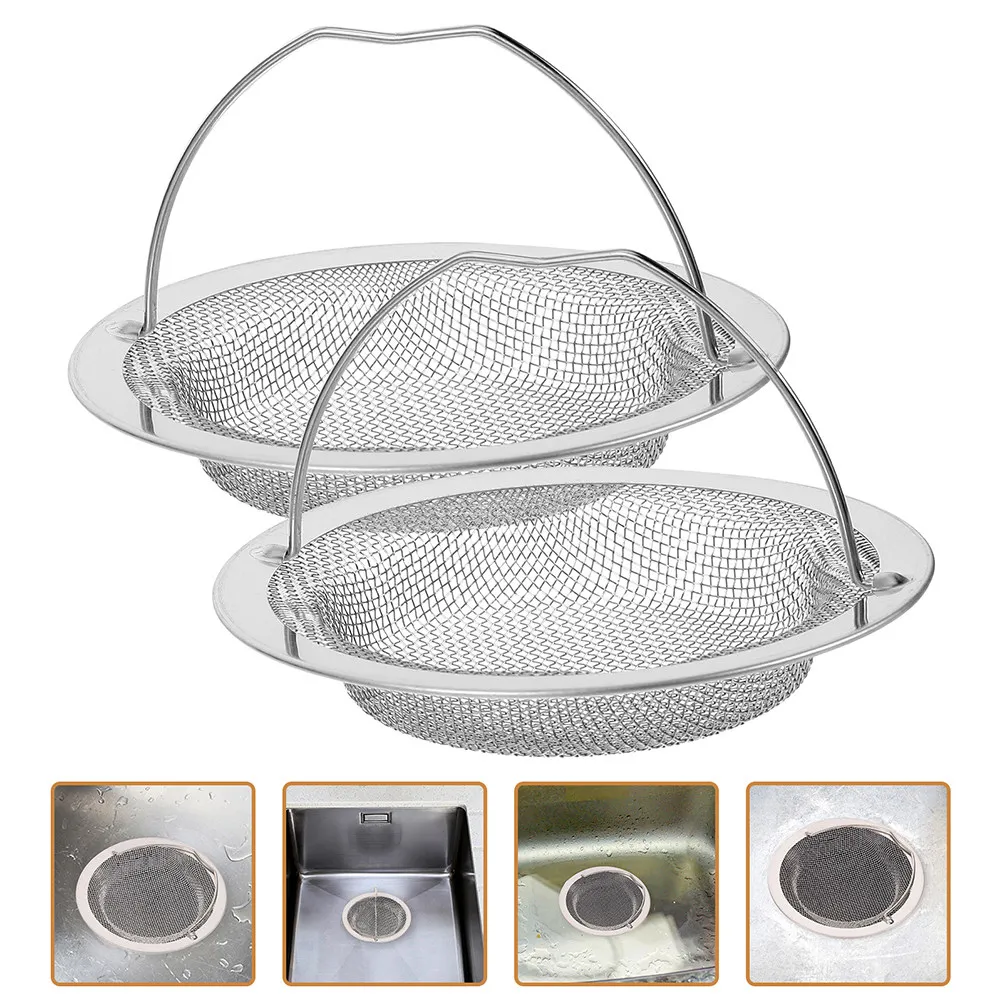 

Набор из 4-х сливных фильтров-корзин из нержавеющей стали с мелкой сеткой для кухонной раковины, предотвращающих засоры, для мытья овощей, фруктов и посуды