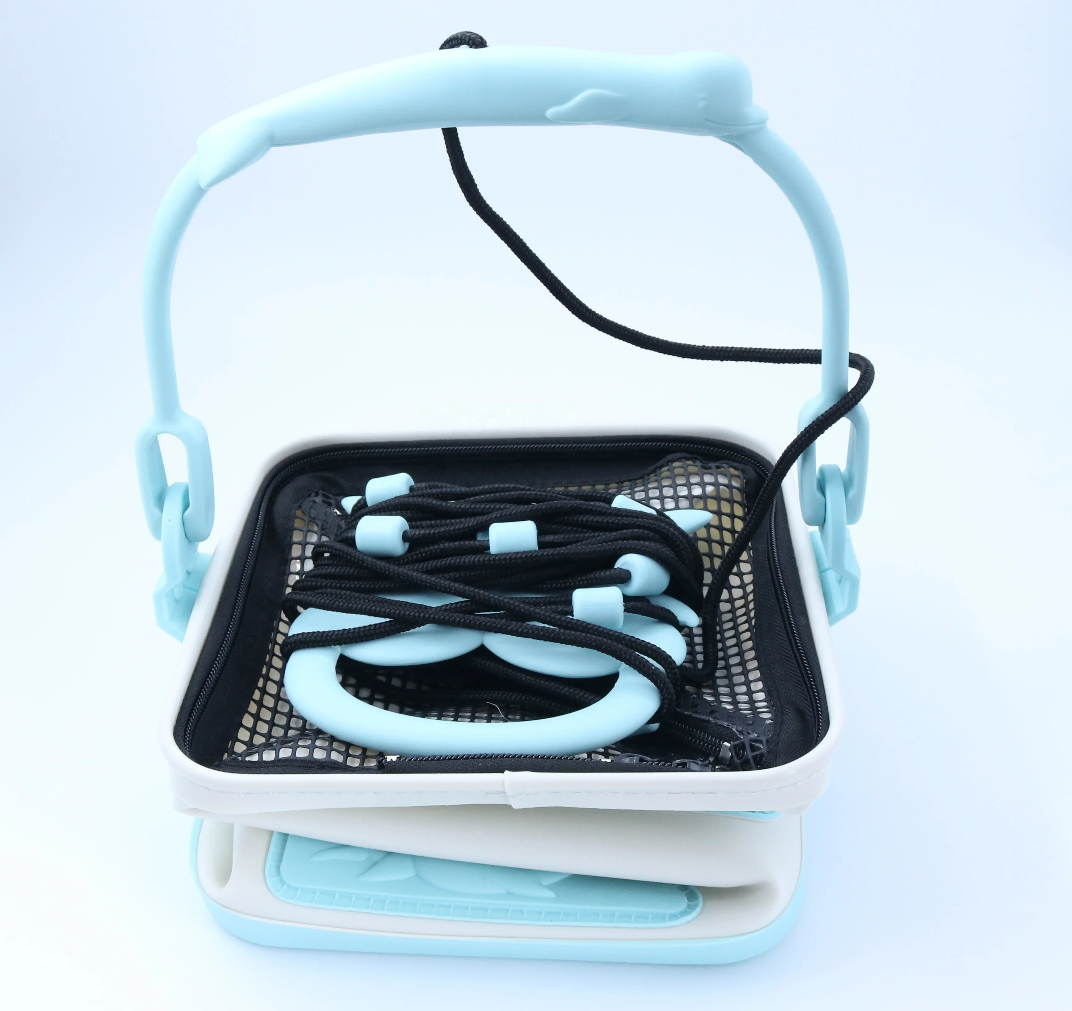 

Portable Convenient Folding Bucket EVA pouch for kids Fishing anti-slip rope eight meters Live Fish Bucket