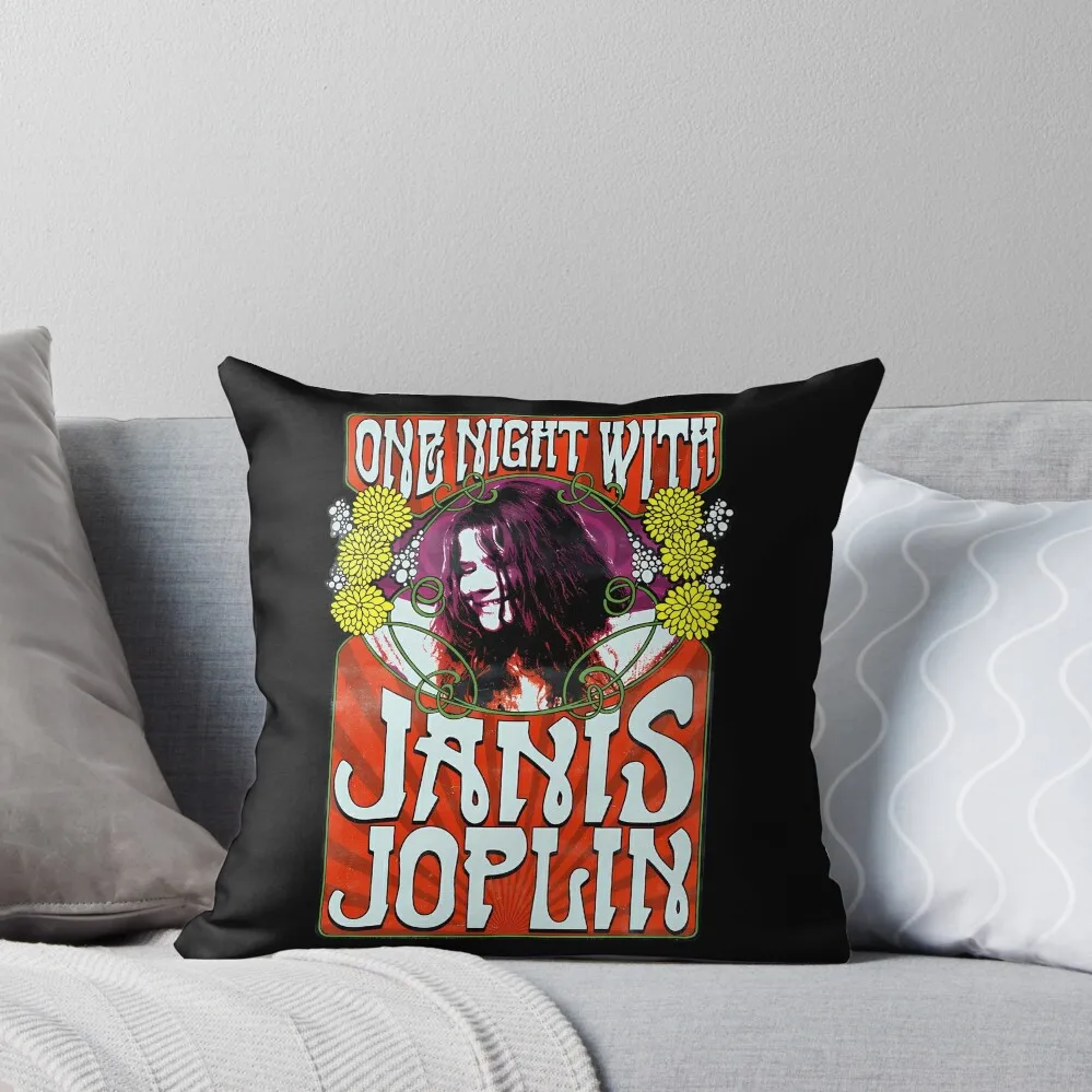 Janis Joplin-Janis Joplin Throw Pillow Embroidered Cushion Cover Sofa Cushions Cover ornamental pillows Ornamental Pillow Pillow