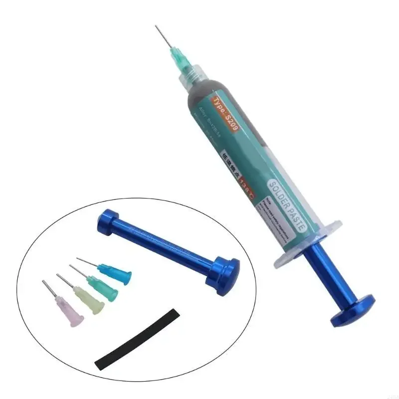 Aluminum Alloy Manual Syringes Dispenser Plunger Tool Solder Flux Pastes for UV Solder Mask Welding Oil Pusher