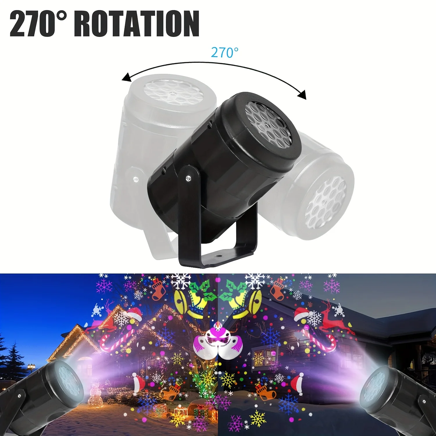 Świąteczna lampka projektora Zasilanie USB Reflektor LED 16-wzór Wróżka Światło Wewnętrzna lampka nocna do sypialni Xmas New Year Party Decor