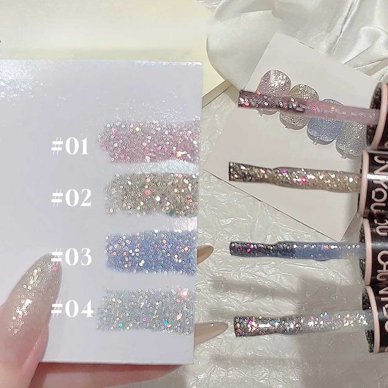 

MIANEL 1-12pcs 12ML Summer Nails 2025 New Style Whitening Flash Glitter Gel Nail Polish Fantasy Colorful Broken Diamond Nails