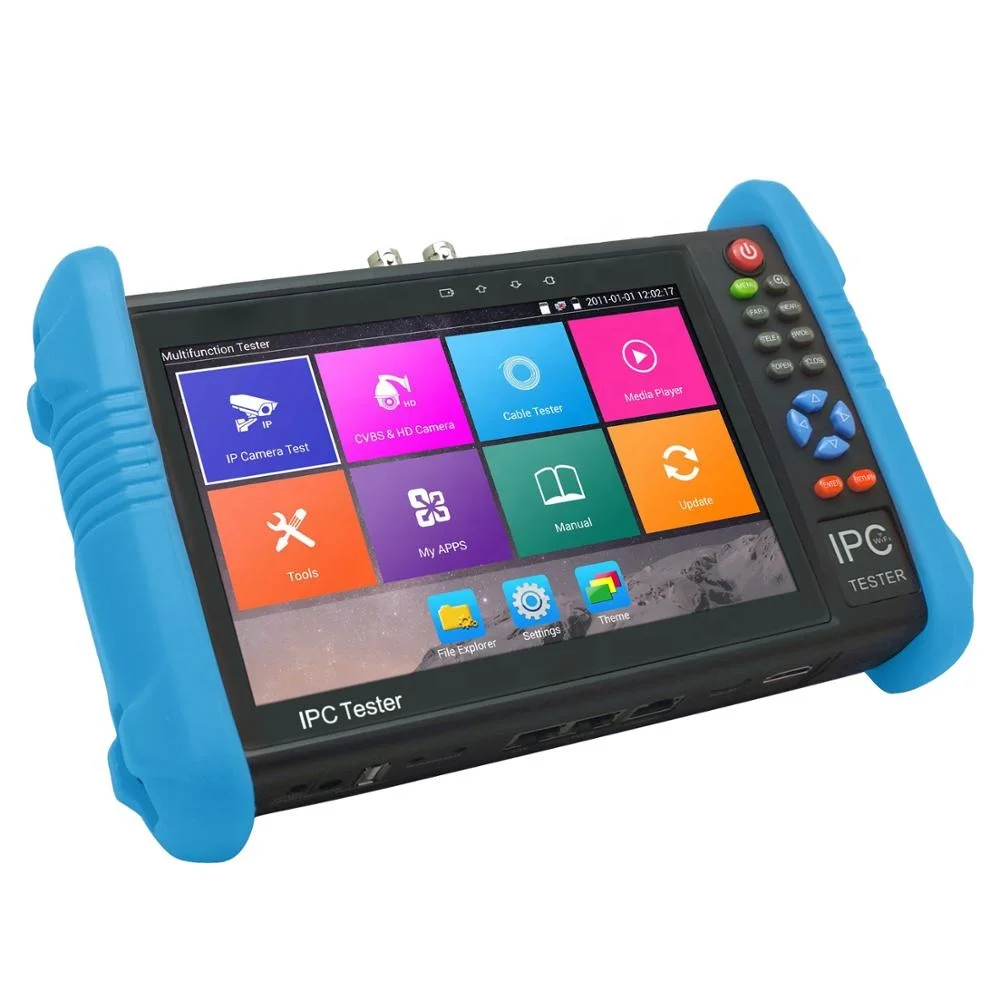 Venta caliente 7 pulgadas pantalla táctil WIFI 8MP TVI 8MP CVI 8MP AHD cámara H.265/H.264 entrada HD CCTV IPS cámara probador