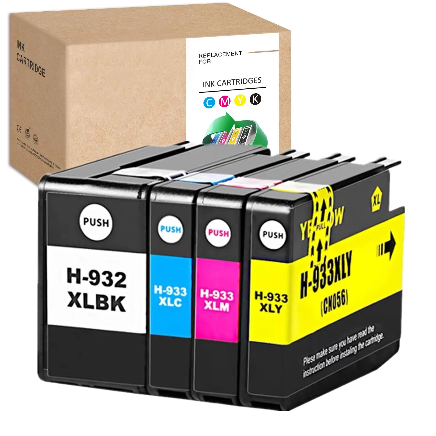 For HP 932 933 Ink Cartridge for HP 932XL 933XL for HP Officejet 6100 6600 6700 7110 7610 7612 7510 7512 Printer 932 XL 933 XL