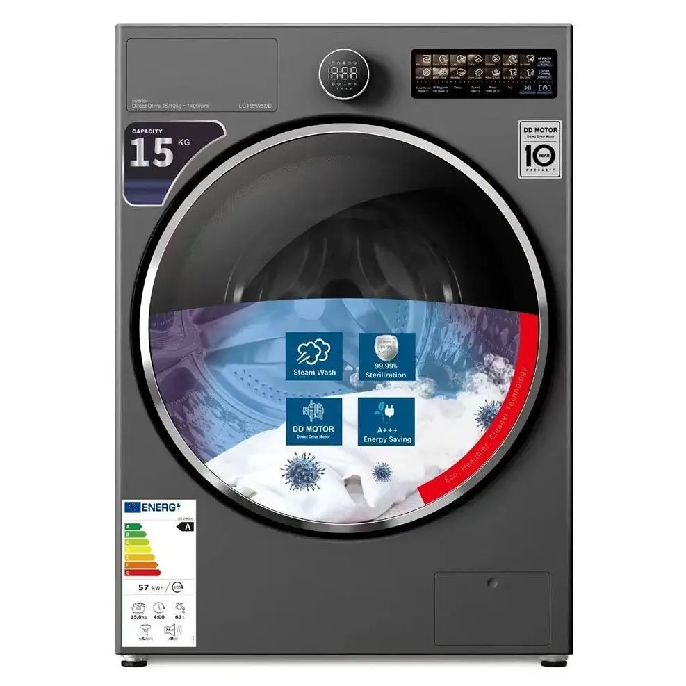 Fully Automatic Household Washing And Drying All-in-one Machine Large-capacity 15kg Front-loading Washing Machine