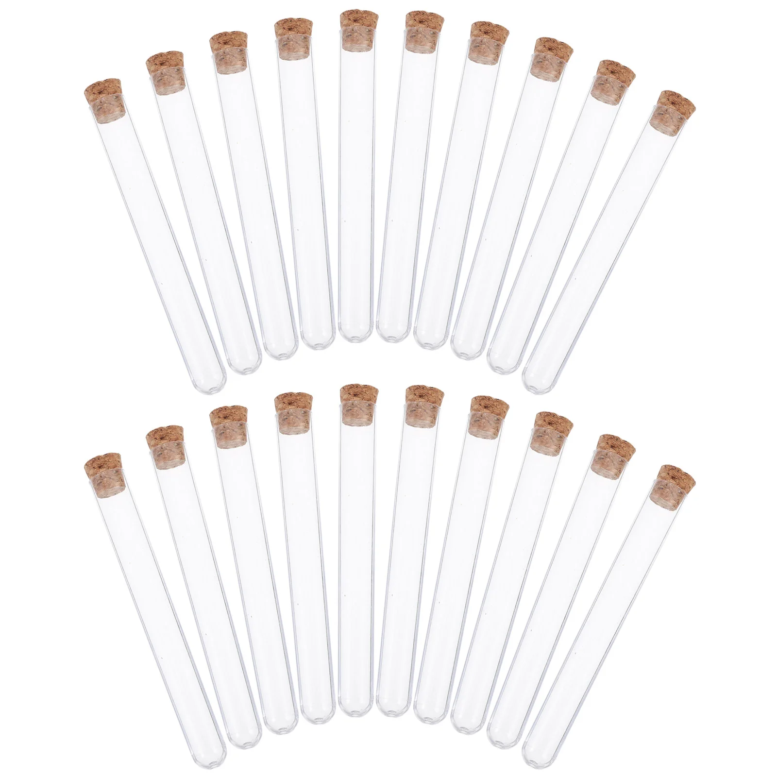 

100 Pcs Test Tube Tubes with Stoppers Bath Salts Storage Liquid Plastic Chemistry Experiment Equipment Candy Containers