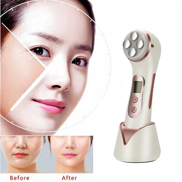 Personal Care Portable  EMS 5 in 1 Led  Tightening Facial Massager Device