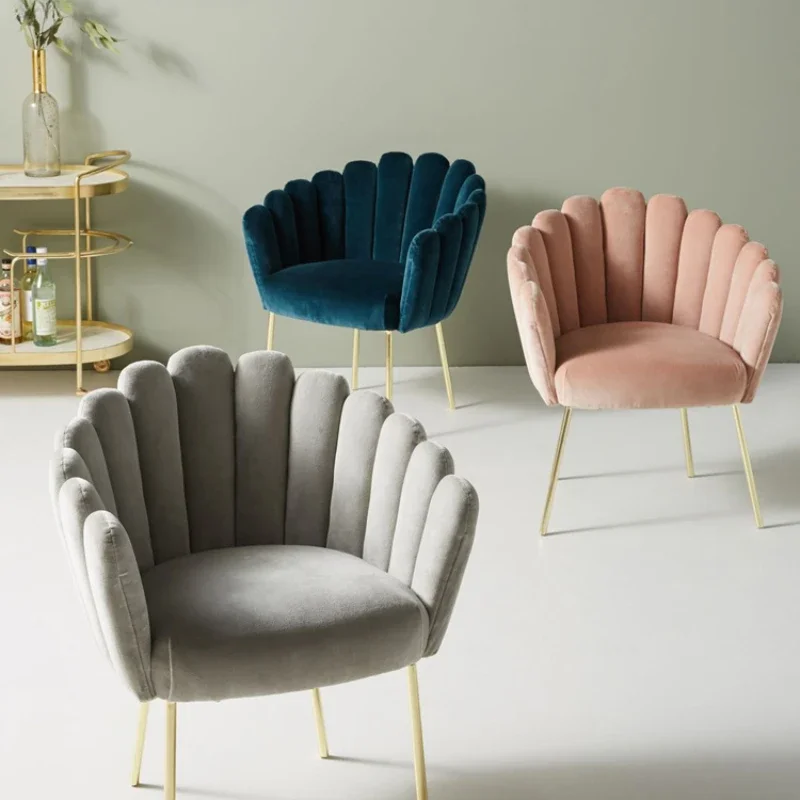 

Single Backrest Chair Leisure Chair Girls Lovely Bedroom Cosmetic Chair Home