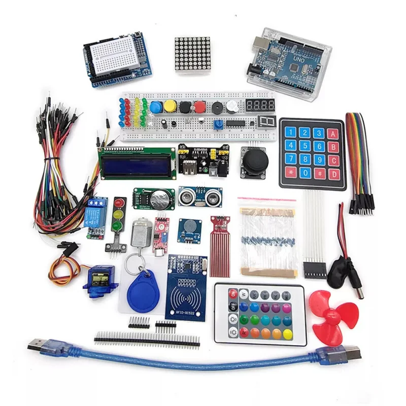 2024Style New UNO R3Kit с RFID Ultrasonic Wave Super Starter Learning Kit