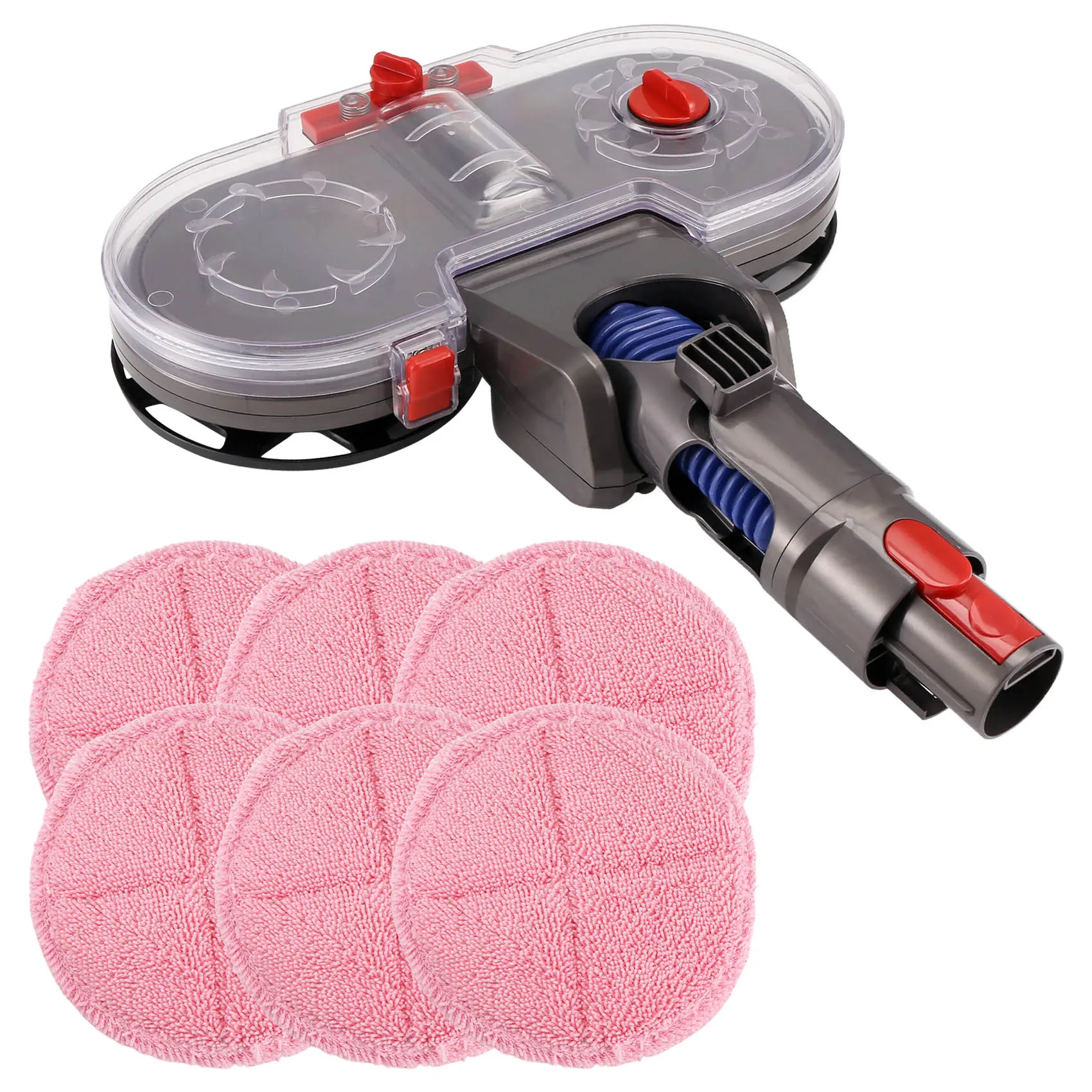 For Dyson V15 V11 V10 V8 V7 Vacuum Cleaner Electric Mop Head Attachment with Detachable Water Tank 6 Reusable Mop Pads A