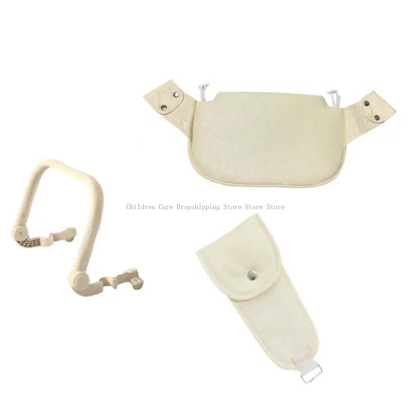 3 szt./zestaw Zestaw ochraniaczy krocza z podłokietnikiem i podnóżkiem Oddychający PU Łatwa instalacja dla bezpieczeństwa