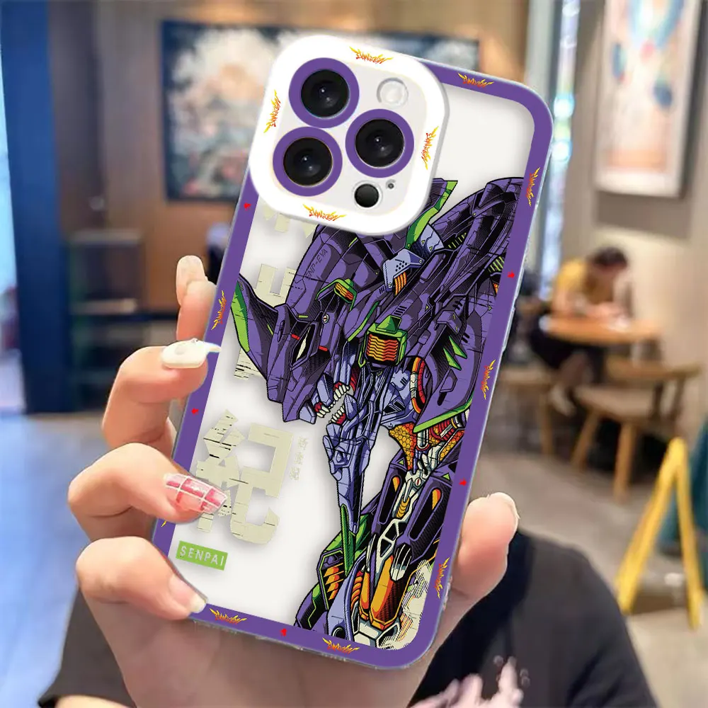 New E-Evangelion Mecha 01 02 Cover Clear Phone Case For iPhone