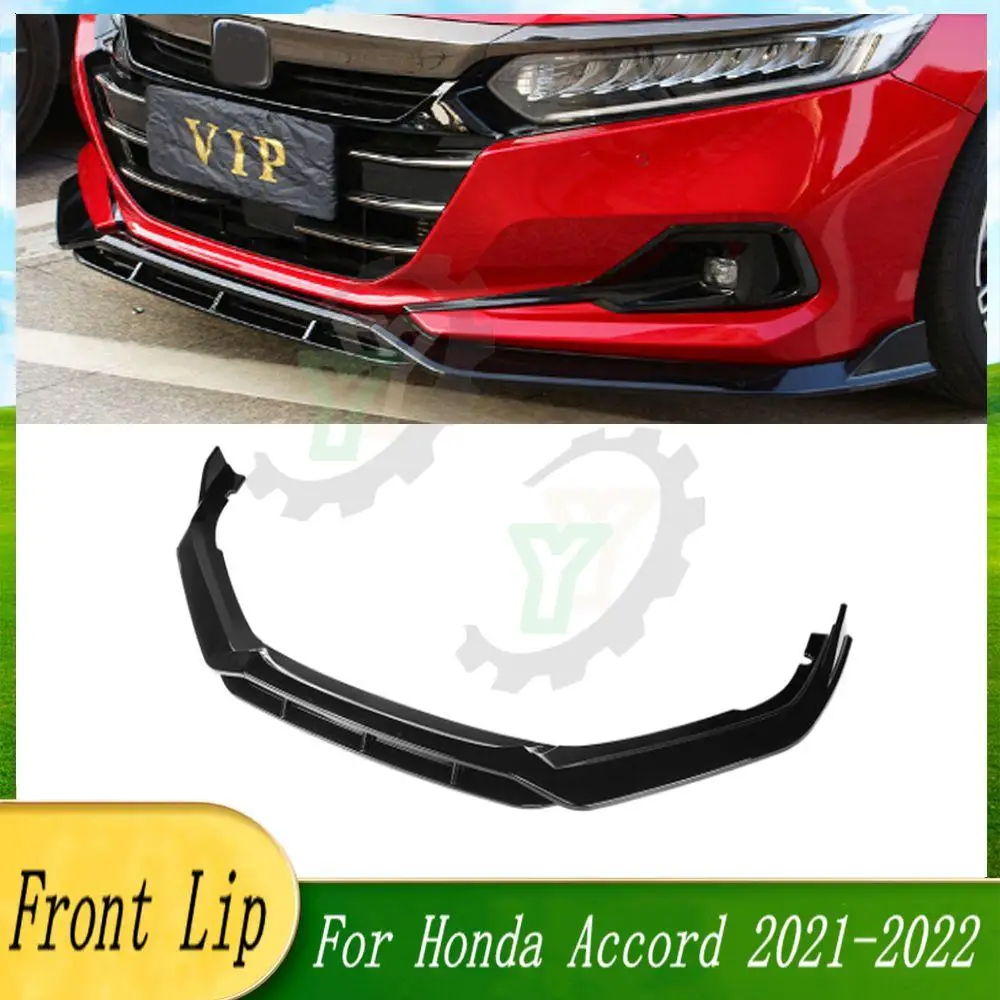 

4PCS Car Front Bumper Lip Spoiler Splitter Diffuser Detachable Body Kit Cover Guard For Honda Accord 10.5th Gen 2021 2022