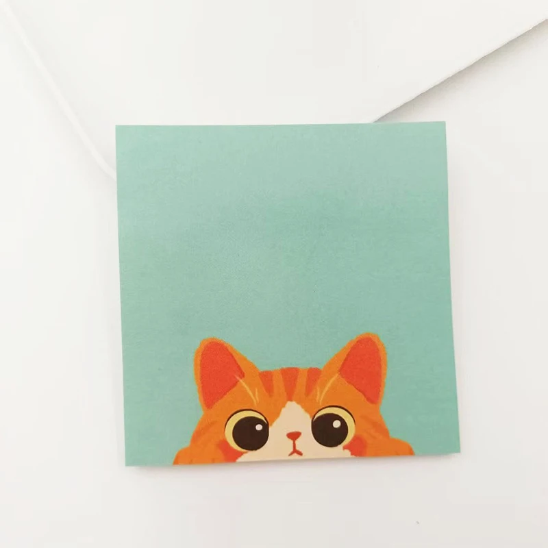50 ورقة لطيف القط ملاحظات لاصقة الكرتون الحيوان الإبداعية لوحات مذكرة رسالة ورقة ملاحظات الطالب القرطاسية المدرسية هدية الجوائز