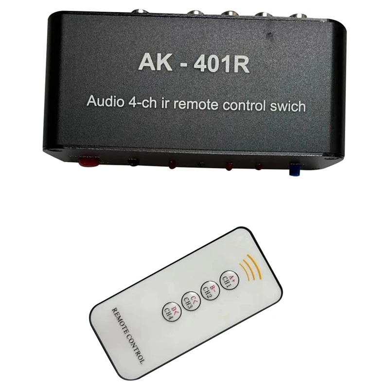 AK-401R 1 Input 4 Output RCA Audio Distributor Signal Selector Source Switcher Tone Volume For Amplifier Board