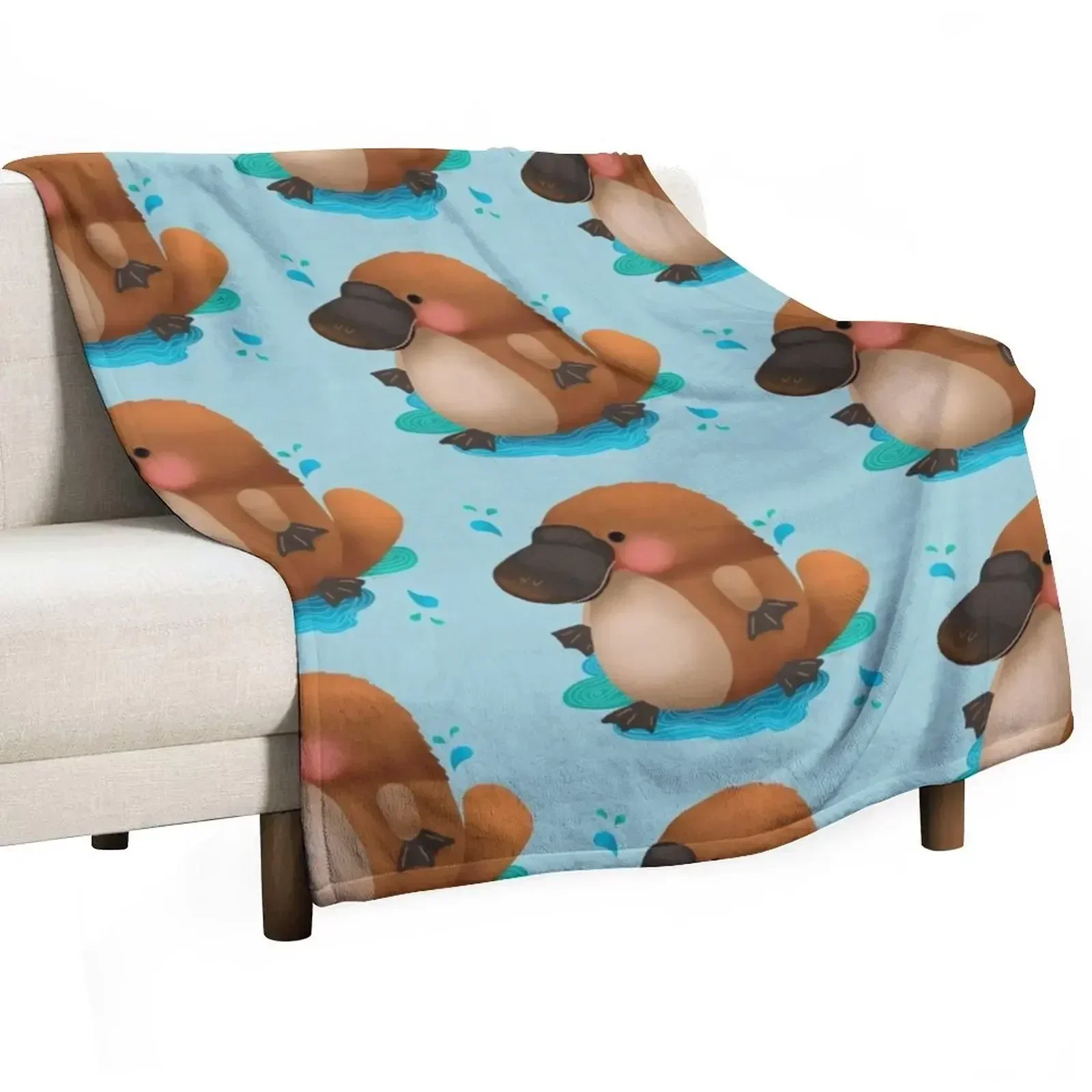 

Platypus Puggle Throw Blanket decorative Loose Beautifuls Thins Blankets