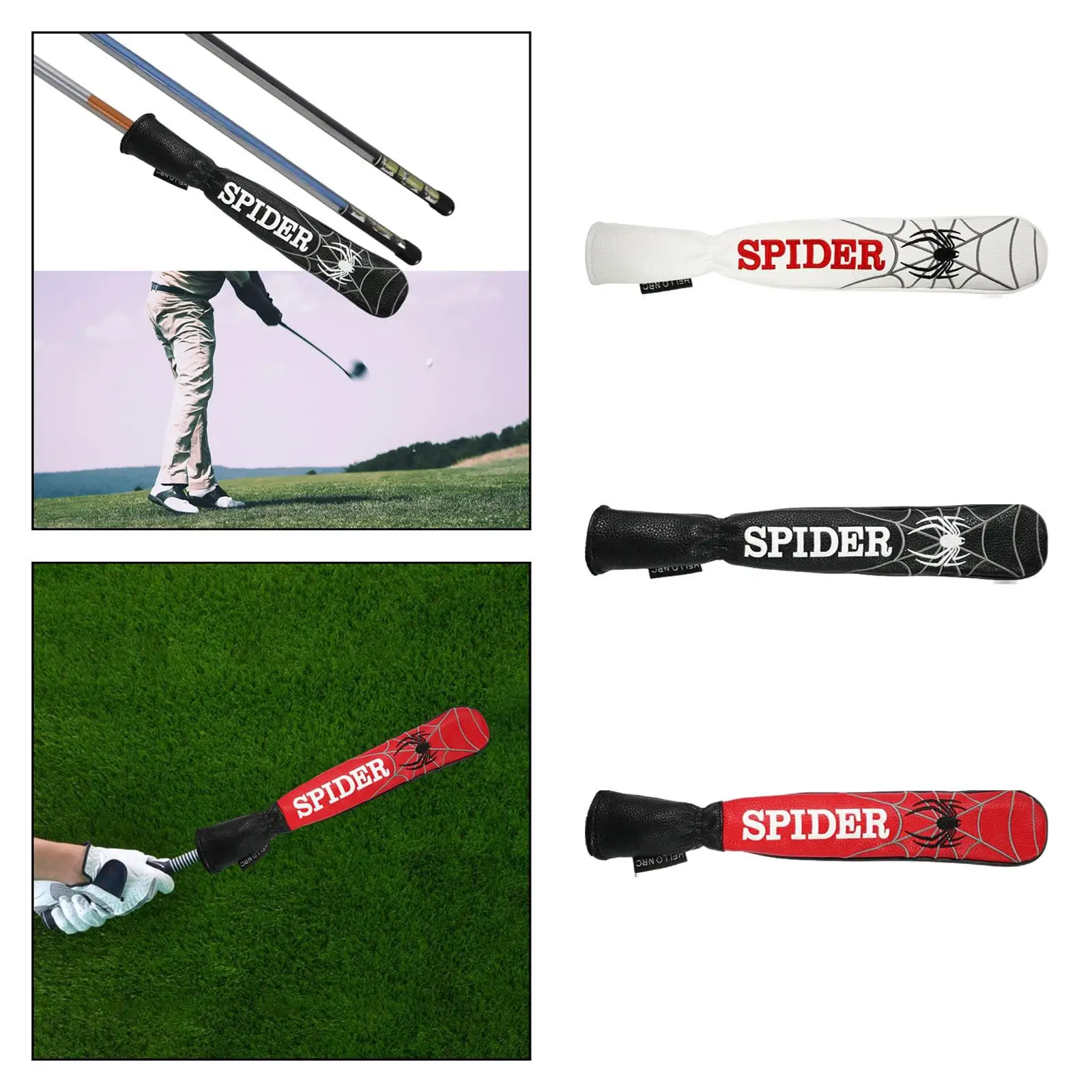 

Golf Alignment Stick Cover Waterproof Dustproof PU Cover Club Head Protection for Golf Equipment Training Use