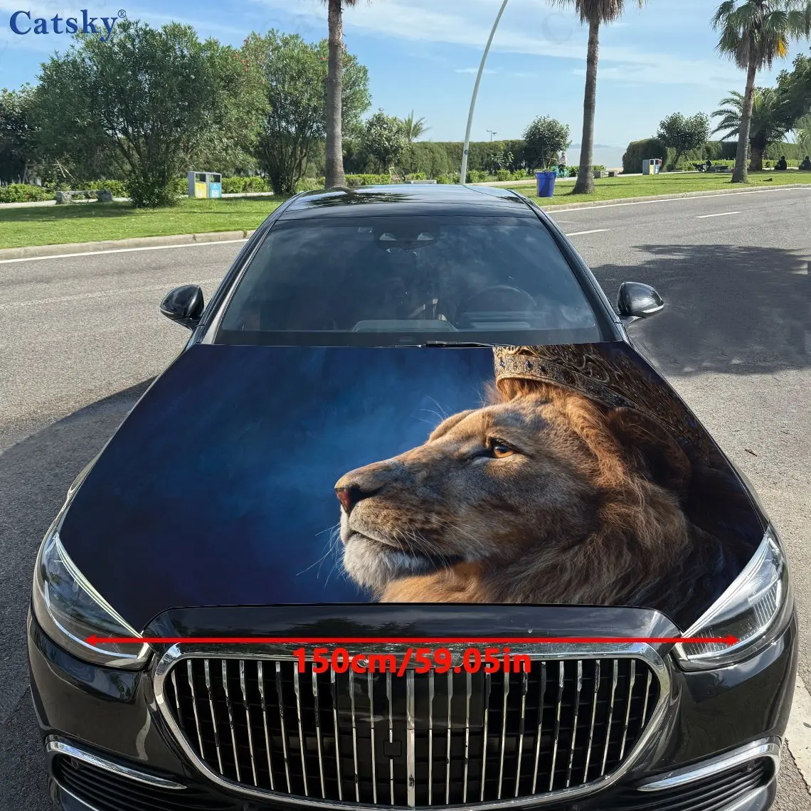 Beautiful lion print,car hood stickers,PVC waterproof Self adhesive car hood sticker,car hood decoration protection stickers,Aut